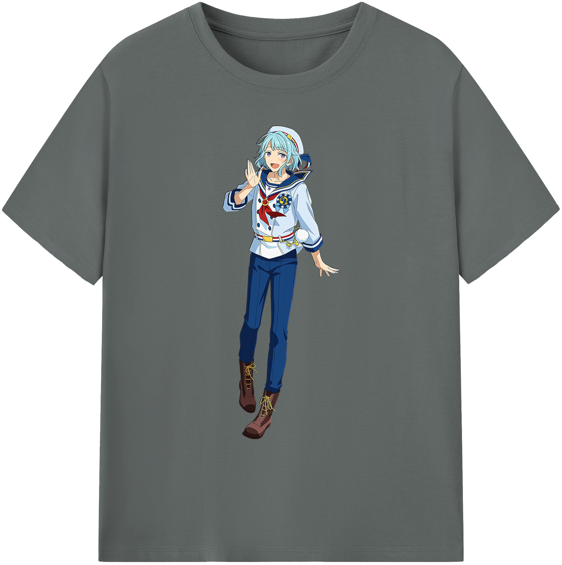 （画像用） あんさんぶるスターズ! Ensemble Stars 綿100％ メンズ半袖Tシャツ｜肌触りやわらか＆通気性